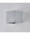 6W CUBIC PRO Wandleuchte - IP65, Silbergrau, durchschleifbar, verstellbar, eckig, Up/Down, Innen/Außen, inkl. Leuchtmittel