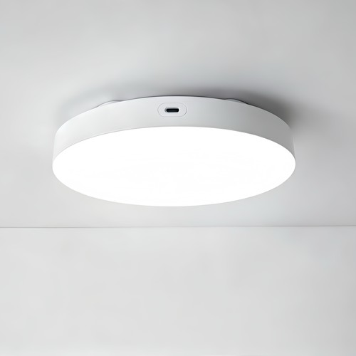 Wiederaufladbare LED Deckenleuchte mit Sensor - Mikrowellensensor, Ø20cm, 6W, CCT, Weiß