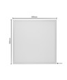 60x60 LED Panel 36W + Zigbee Treiber - Höhe:10mm, UGR19, RA92, dimmbar über Zigbee, weißer Rand