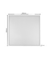 60x60 LED Panel 36W + Zigbee Treiber - UGR19, RA93, dimmbar über Zigbee, weißer Rand
