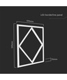 60x60 V-Tac 64W LED Panel Diamond-in-Square - 595x595mm, Lifud Treiber, flimmerfrei, 6500K