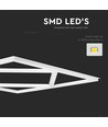 60x60 V-Tac 64W LED Panel Diamond-in-Square - 595x595mm, Lifud Treiber, flimmerfrei, 6500K