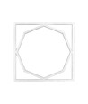 60x60 LED Octagon Borderline Panel, 72W - 6500K, Dual Lifud Treiber, flimmerfrei