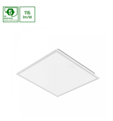 60x60 ALGINE LED Panel, 40W - Backlit, IP40, weißer Rahmen, DALI dimmbar