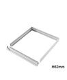 Aufbaurahmen für 60x60 LED-Panel - 62mm hoch, schraubenloses Schnellmontage-Set, weißer Rand