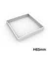 Rahmen für 60x60 LED-Panel - Schnellmontage-Set, Kunststoffecken, weißer Rand, 65 mm hoch
