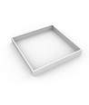 Rahmen für 60x60 LED-Panel - Schnellmontage-Set, Kunststoffecken, weißer Rand, 65 mm hoch