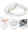 5m 13W/m RGB Dotless COB-LED Streifen - 24V DC, IP67, 576 LED pro Meter
