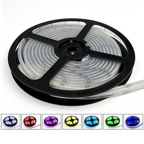 10m 13W/m RGB Dotless COB-LED-Streifen - 24V DC, IP67, 576 LEDs pro Meter