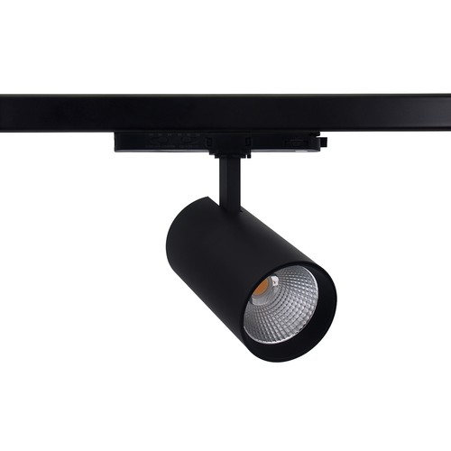 25-30W 3-Phasen CCT Triac Schienenstrahler - RA98, einstellbare CCT & Watt, Schwarz