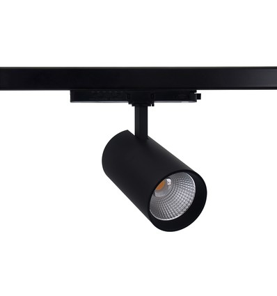 25-30W 3-Phasen CCT Triac Schienenstrahler - RA98, einstellbare CCT & Watt, Schwarz