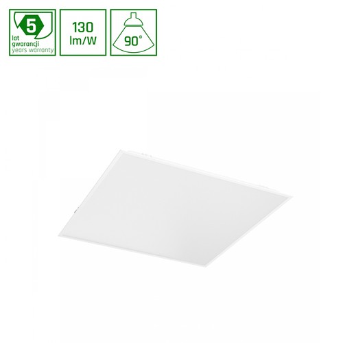 60x60 LED Panel, 40W - UGR19, RA90, DALI dimmbar, Backlit, weißer Rahmen