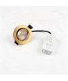 7W Ø8,3cm DimToWarm+CCT Einbaustrahler dimmbar RA96 - Loch: Ø6,8 cm, Maße: Ø8,3 cm, Gold