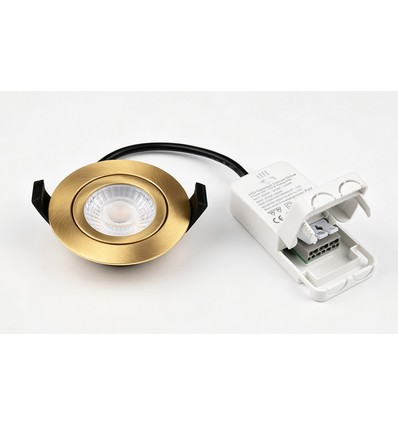 7W Ø8,3cm DimToWarm+CCT Einbaustrahler dimmbar RA96 - Loch: Ø6,8 cm, Maße: Ø8,3 cm, Gold