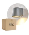 6er-Pack Avero GU10 Wandleuchte Grau - IP65, ohne Leuchtmittel