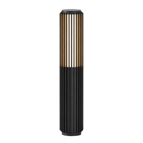 FYRON Bollard Gartenlampe, Schwarz - E27, 61 cm, IP54 Außenbereich, Pollerleuchte