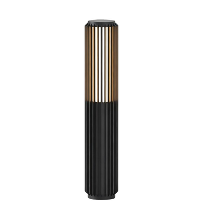 FYRON Bollard Gartenlampe, Schwarz - E27, 61 cm, IP54 Außenbereich, Pollerleuchte