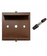 FYRON Bollard Gartenlampe, Coffee - E27, 61 cm, IP54 Außenleuchte, Pollerleuchte