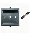FYRON Bollard Gartenlampe, Grau - E27, 61 cm, IP54 Außenbereich, Pollerleuchte