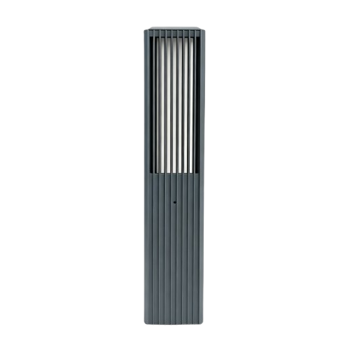 FYRON Bollard Gartenlampe, Grau - E27, 61 cm, IP54 Außenbereich, Pollerleuchte