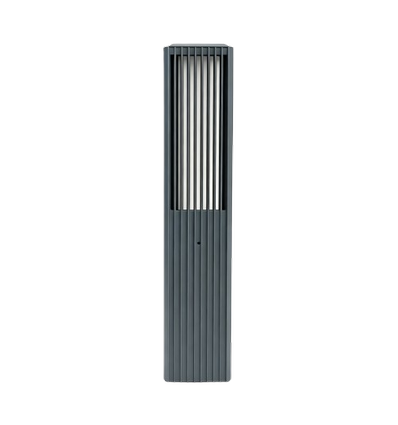FYRON Bollard Gartenlampe, Grau - E27, 61 cm, IP54 Außenbereich, Pollerleuchte