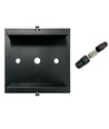 FYRON Bollard Gartenleuchte, Schwarz - E27, 61 cm, IP54 Außenbereich, Pollerleuchte