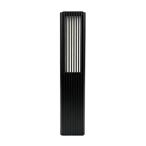 FYRON Bollard Gartenleuchte, Schwarz - E27, 61 cm, IP54 Außenbereich, Pollerleuchte