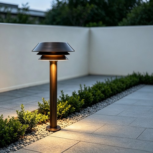 Gartenlampe in antikem Messing - E14, 60 cm, IP54 Außenbereich, ohne Leuchtmittel