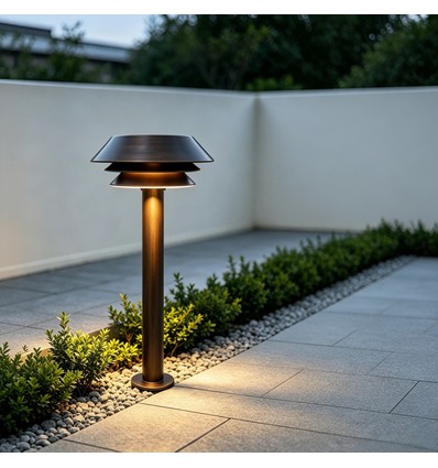 Gartenlampe in antikem Messing - E14, 60 cm, IP54 Außenbereich, ohne Leuchtmittel