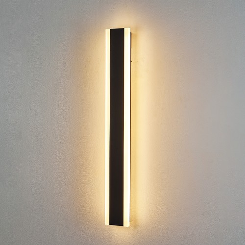 60cm Wandleuchte - Schwarz, eckig, Up/Down, verstellbar, Innen/Außen, IP65, inkl. Leuchtmittel