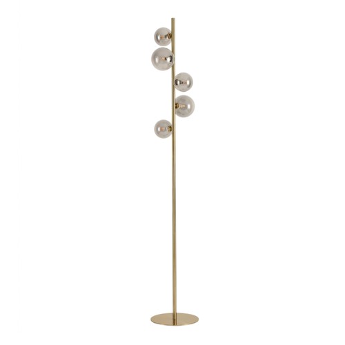 Oliva 5xG9 Stehlampe Bronze/Rauchglas - 160cm, rauchfarbenes Glas, ohne Leuchtmittel
