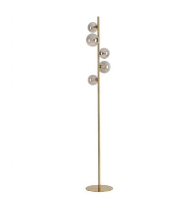Oliva 5xG9 Stehleuchte Bronze - 160cm, Rauchglas, ohne Leuchtmittel