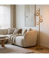 Oliva 5xG9 Stehleuchte Bronze - 160cm, Rauchglas, ohne Leuchtmittel
