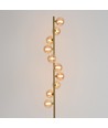 Denia 10xG9 Stehleuchte Messing/Bernstein - 160cm, bernsteinfarbenes Glas, ohne Leuchtmittel
