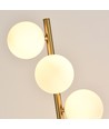 Denia 10xG9 Stehleuchte Messing/Weiß - 160cm, weißes Mattglas, ohne Leuchtmittel