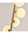 Denia 10xG9 Stehleuchte Messing/Weiß - 160cm, weißes Mattglas, ohne Leuchtmittel