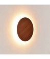 Ø30cm Wandleuchte - Dunkles Holz, 6W, 2700K, IP20