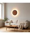 Ø30cm Wandleuchte - Dunkles Holz, 6W, 2700K, IP20