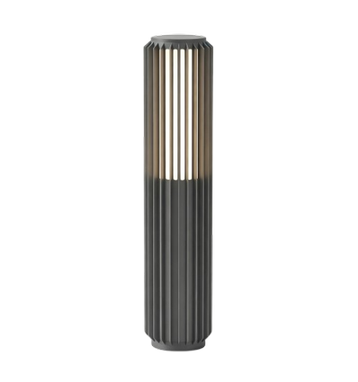 FYRON Bollard Gartenlampe, Grau - E27, 61 cm, IP54 Außenbereich, Pollerleuchte