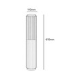 FYRON Bollard Gartenlampe, Grau - E27, 61 cm, IP54 Außenbereich, Pollerleuchte