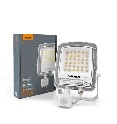 30W LED-Fluter mit PIR-Sensor - CCT, IP65, Bewegungsmelder, schwarzes Gehäuse