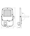 30W LED-Fluter mit PIR-Sensor - CCT, IP65, Bewegungsmelder, schwarzes Gehäuse