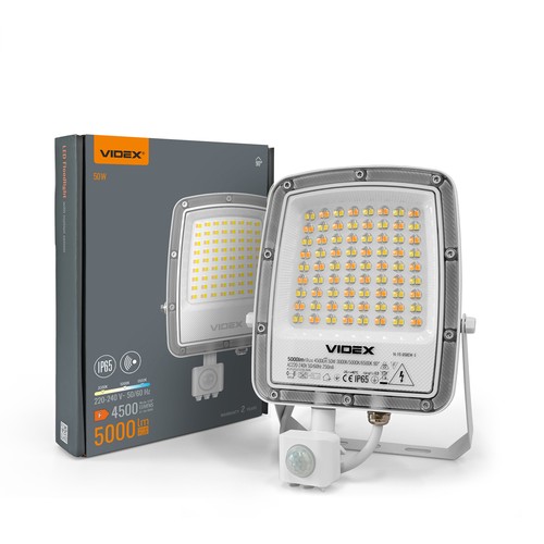50W LED-Fluter mit Sensor - CCT, IP65, Bewegungsmelder, Außenbereich