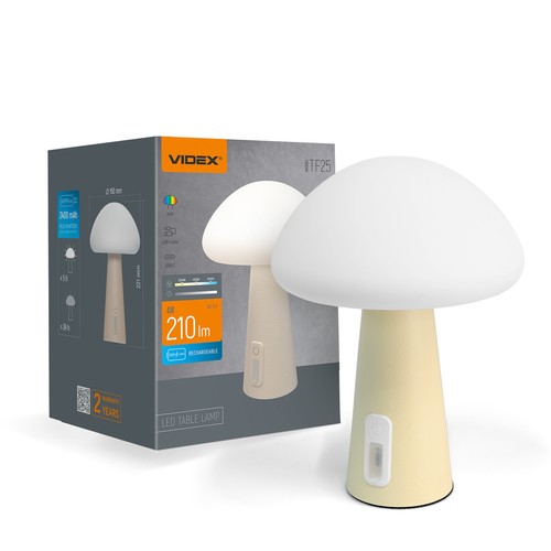 Wiederaufladbare Pilz LED-Tischleuchte - RGB + 3000K, Kaltweiß, tragbar