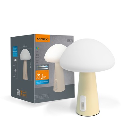 Wiederaufladbare Pilz LED-Tischleuchte - RGB + 3000K, Kaltweiß, tragbar