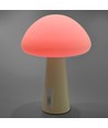 Wiederaufladbare Pilz LED-Tischleuchte - RGB + 3000K, Kaltweiß, tragbar