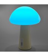 Wiederaufladbare Pilz LED-Tischleuchte - RGB + 3000K, Kaltweiß, tragbar