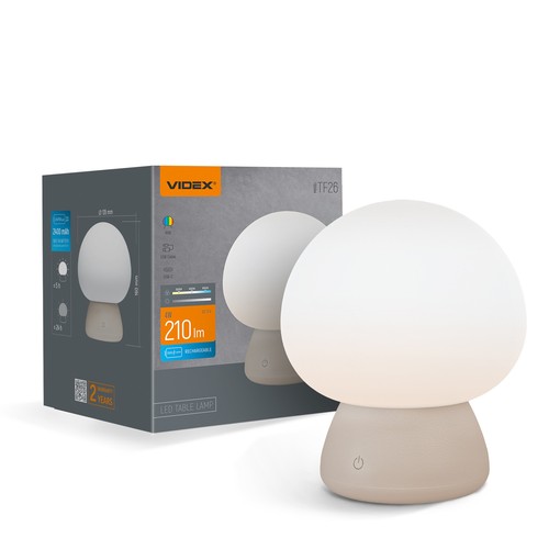 Wiederaufladbare Mushroom LED-Tischleuchte - RGB + 3000K Warmweiß, tragbar