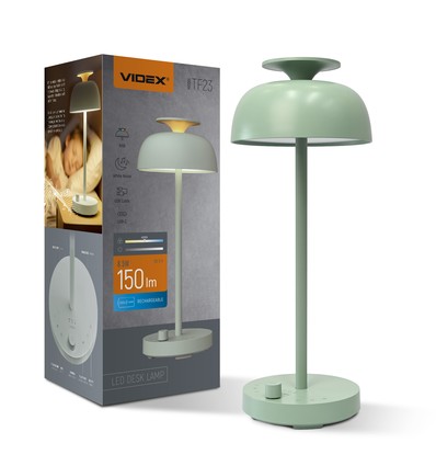 Wiederaufladbare LED-Schreibtischlampe mit White Noise - Neutralweiß + RGB, Grün, inkl. Leuchtmittel