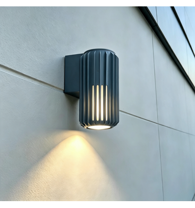 FYRON Wall Wandleuchte, Grau - E27, IP54 Außenbereich